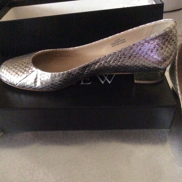 JCREW Collection Metallic Janey Snake Skin EUC 7 - Picture 5 of 8